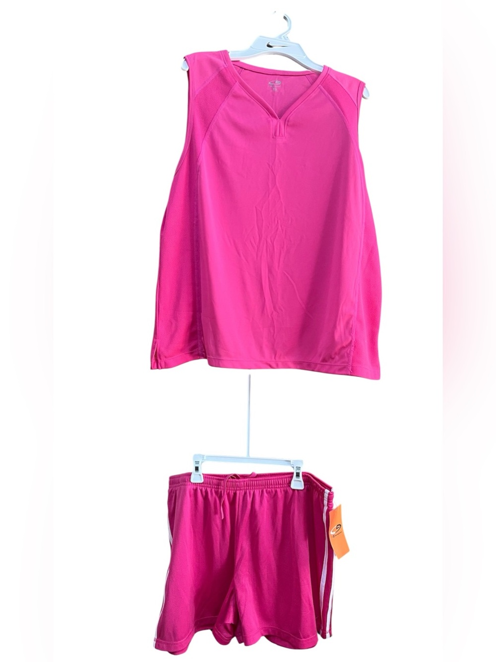 Champion Hot Pink Athletic XL Tank & Large Shorts Set.  New with Tags.